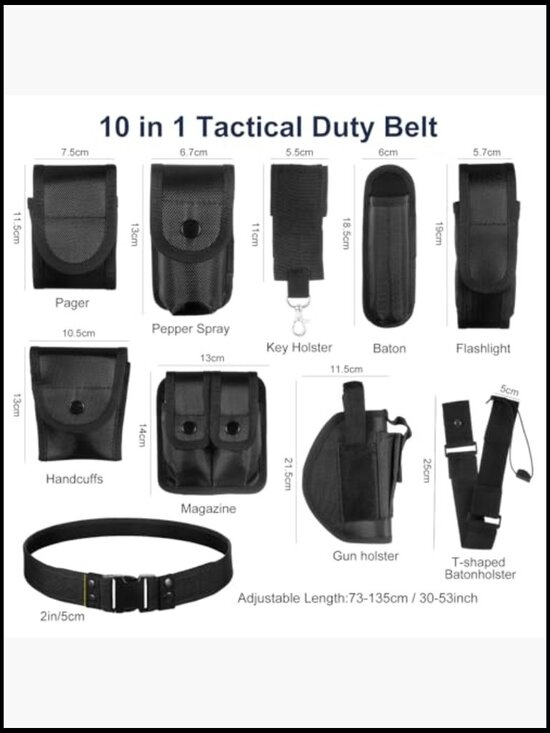 Adjustable Security Duty Belt with Holster Pouches for Law Enforcement main image 4